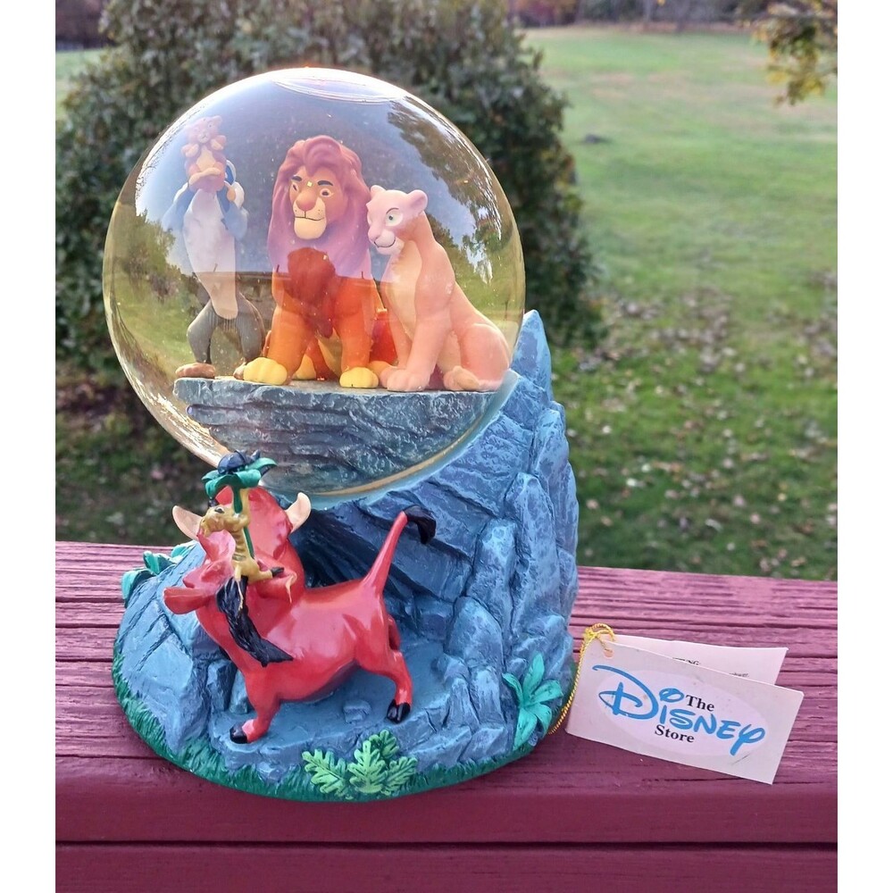 Disney The Lion King Music Box Snow Globe "The Circle of Life" Pride Rock Works!